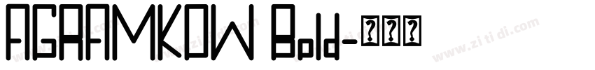 AGRAMKOW Bold字体转换